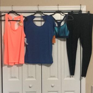 Work Out Leggings, Tops & Sports Bra Bundle XXL